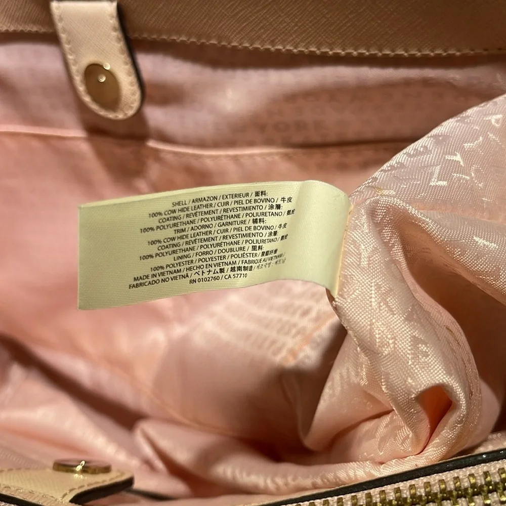 Kate Spade Blush Pink Commuter Handbag;‎ no long strap.